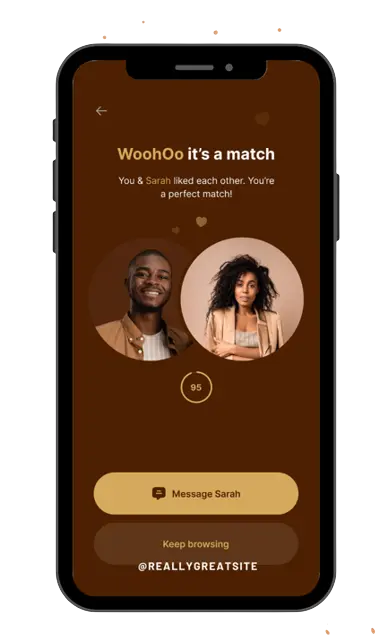 Elite Ndolo match screen shown after two members like each other
